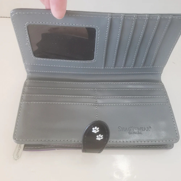 Shag Wear Purple/Gray Life is Better with  A Meow/Cat Womans Wallet. - Picture 7 of 9